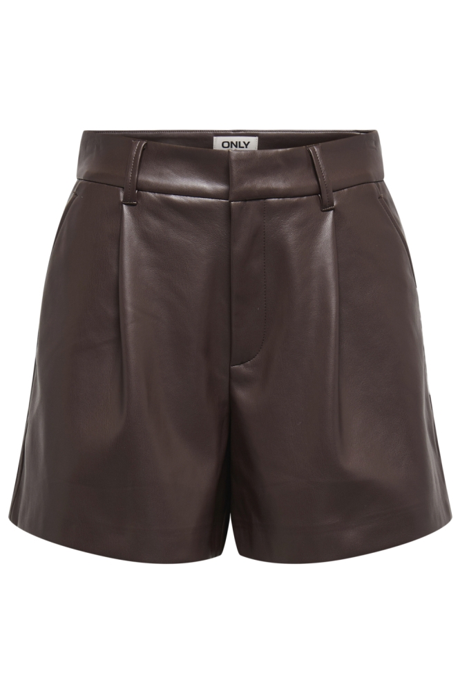 ONLSMOOTH HW FAUX LEA SHORTS CC PNT 15351265 SEAL BROWN